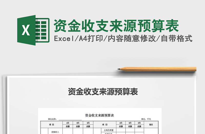 2025年资金收支来源预算表