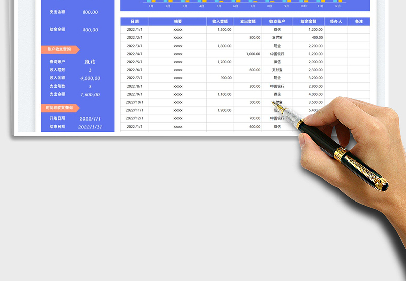 2025收支明细表-现金日记账免费下载