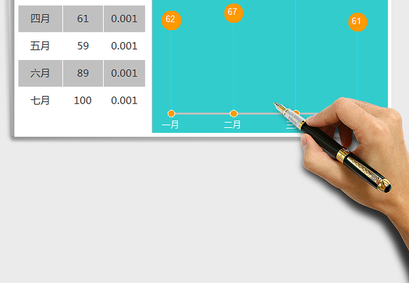 2025年气球折线图免费下载