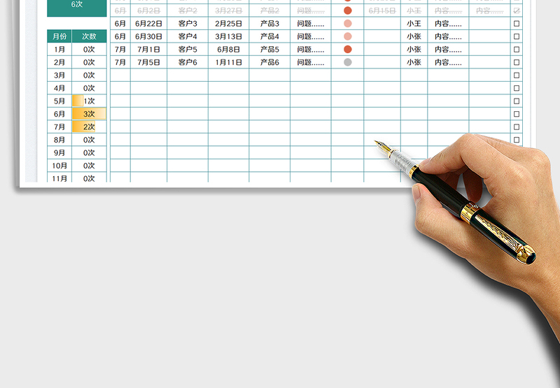 2025售后登记记录管理表免费下载