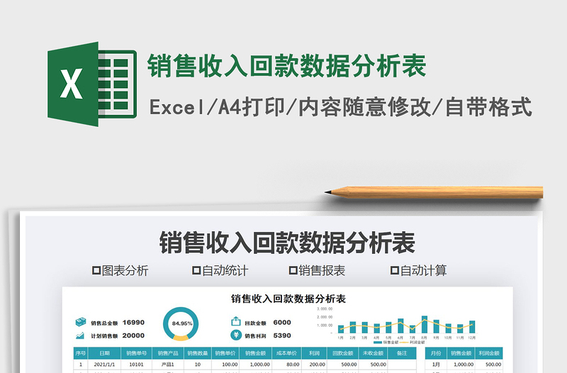 2025年销售收入回款数据分析表