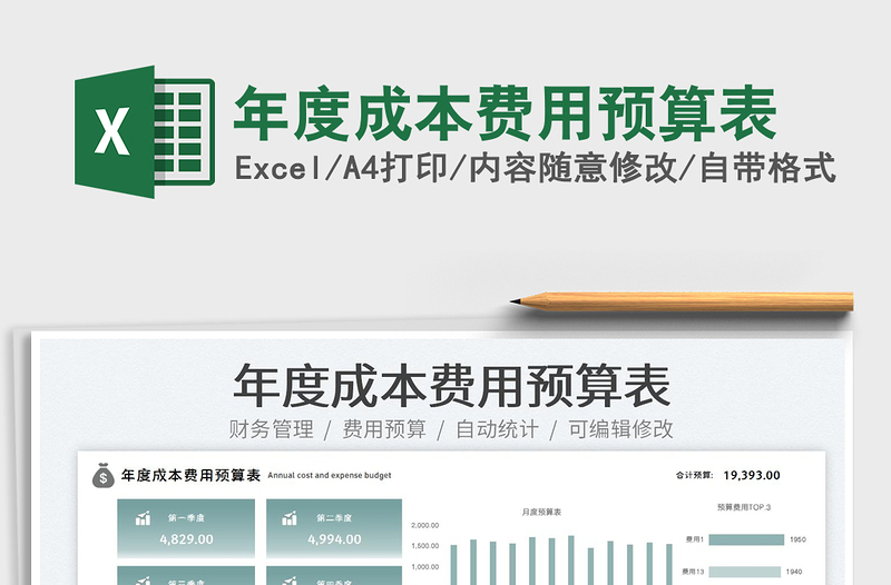 2025年度成本费用预算表免费下载