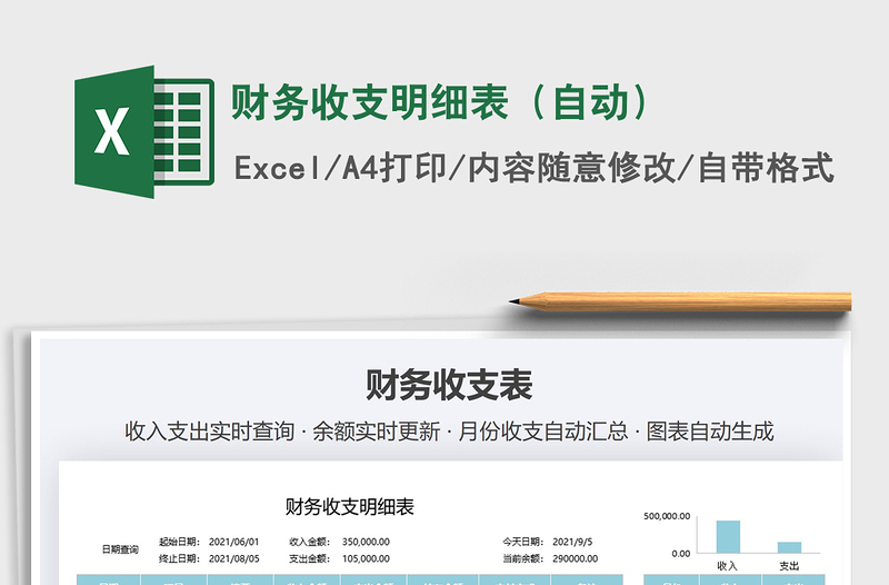 2025财务收支明细表（自动）免费下载