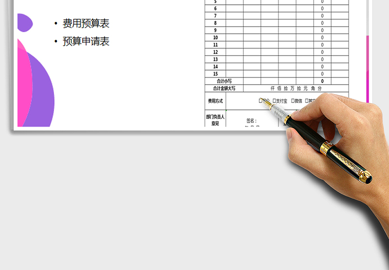 2025年费用预算申请表