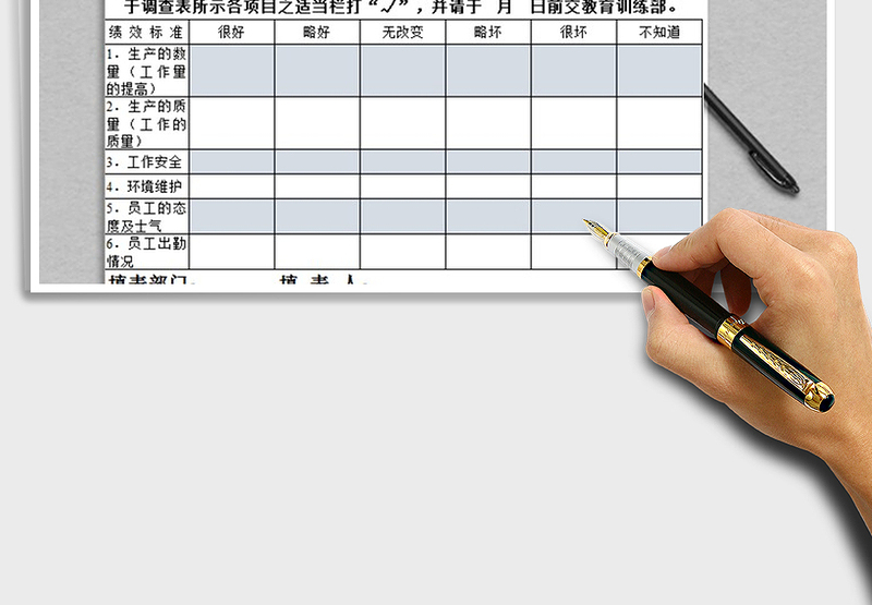 2025年训练成效调查表免费下载