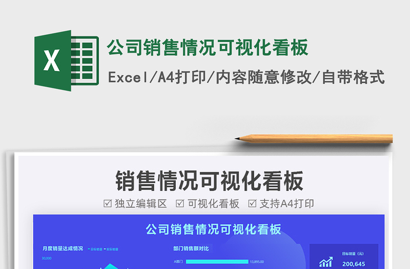 2025公司销售情况可视化看板免费下载