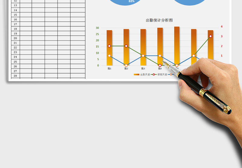 2025年自动统计考勤表
