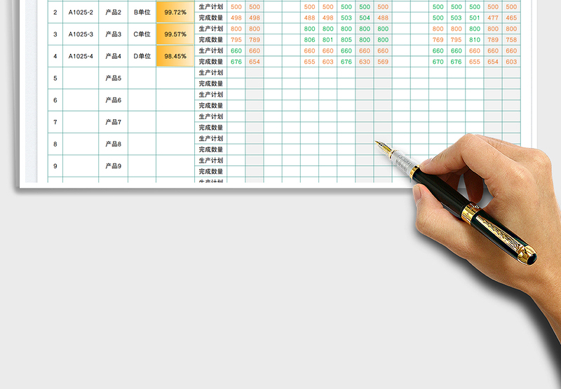 2025生产计划记录表免费下载