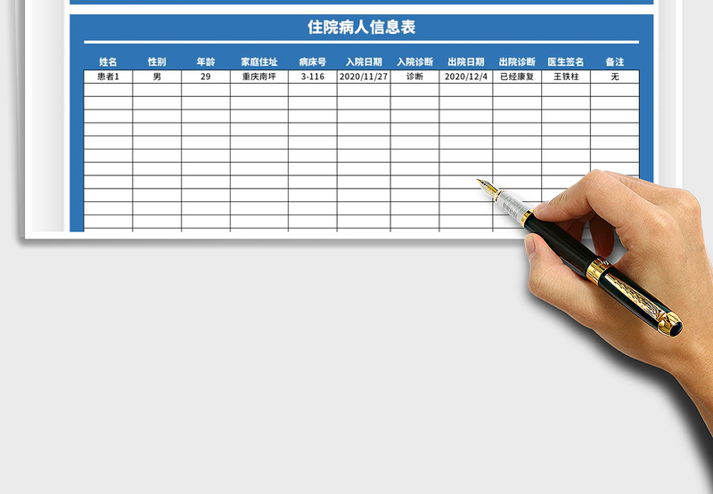 2025年住院病人信息表