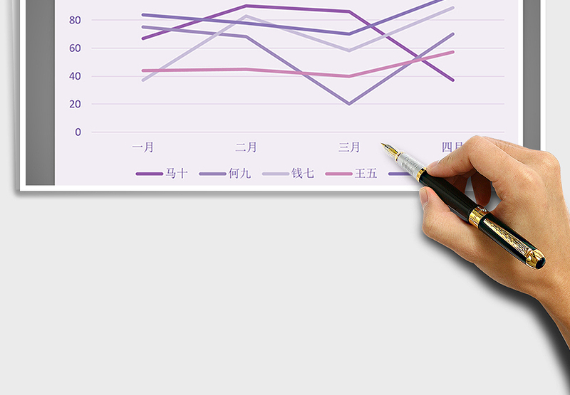 2025年紫罗蓝系列之折线图免费下载