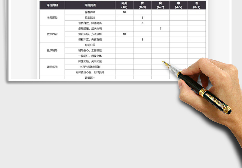 2025学员对授课老师评价表免费下载