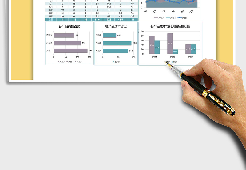 2025年销售业绩分析图表