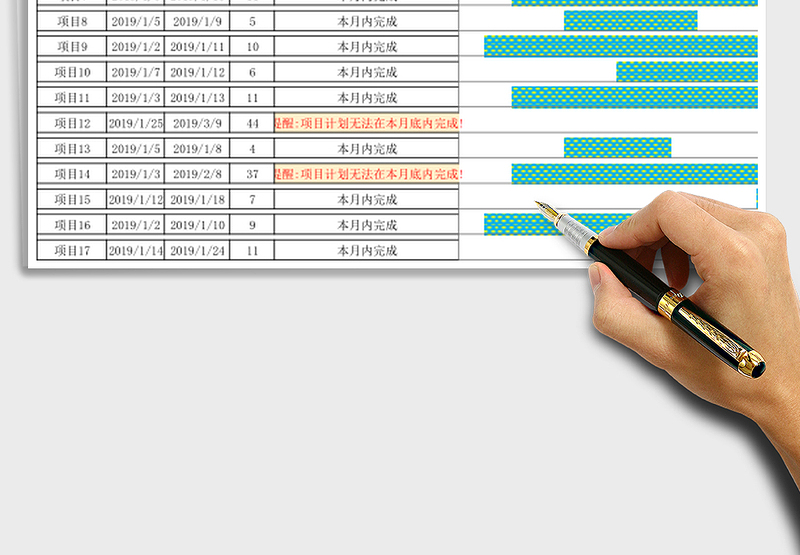 实用工作计划进度甘特图