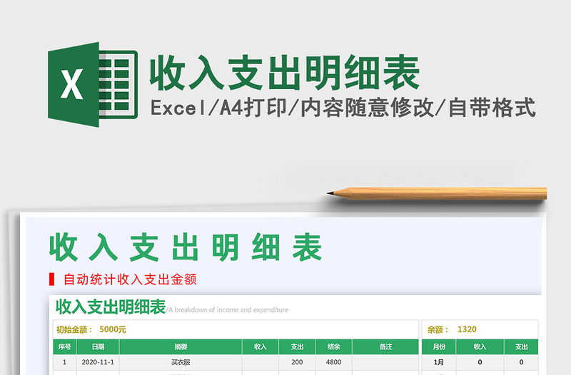 2025年收入支出明细表