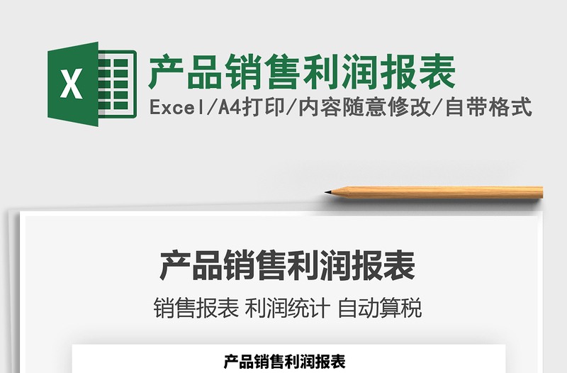 2025年产品销售利润报表