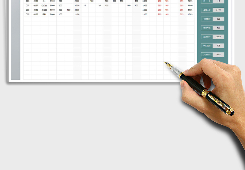 2025年私立幼儿园工资表-内置查询器