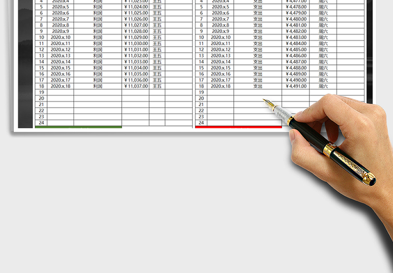 2025年财务收支明细账单-自动统计