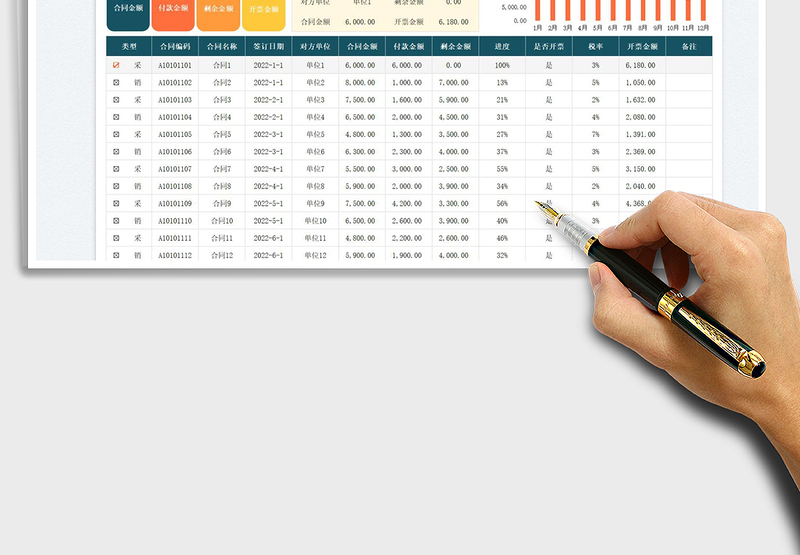 2025合同发票管理登记表免费下载