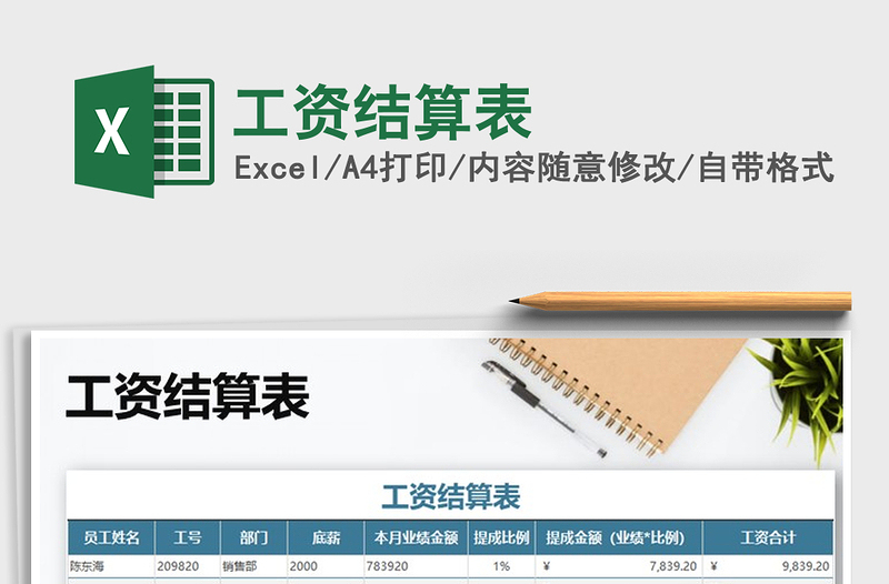 2025年工资结算表