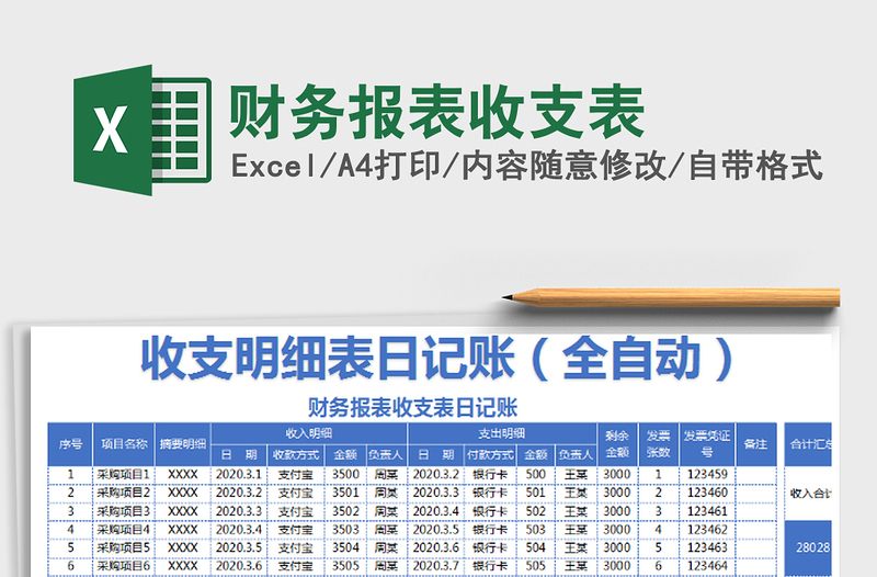 2025年财务报表收支表