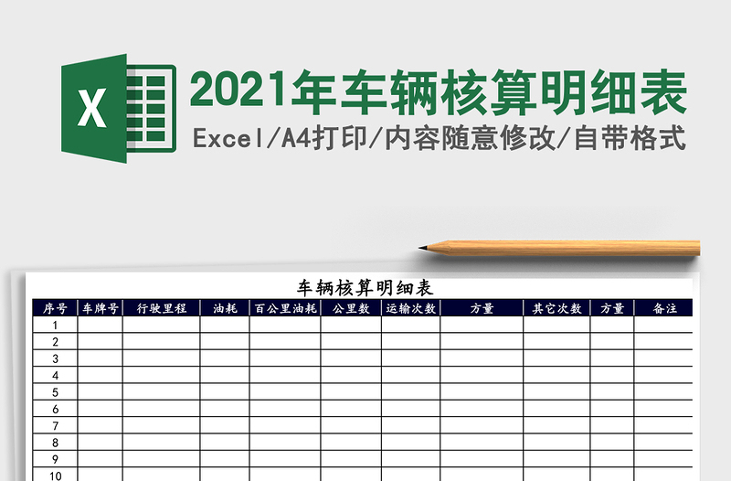 2025年车辆核算明细表