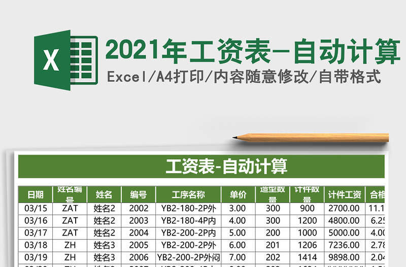2025年工资表-自动计算