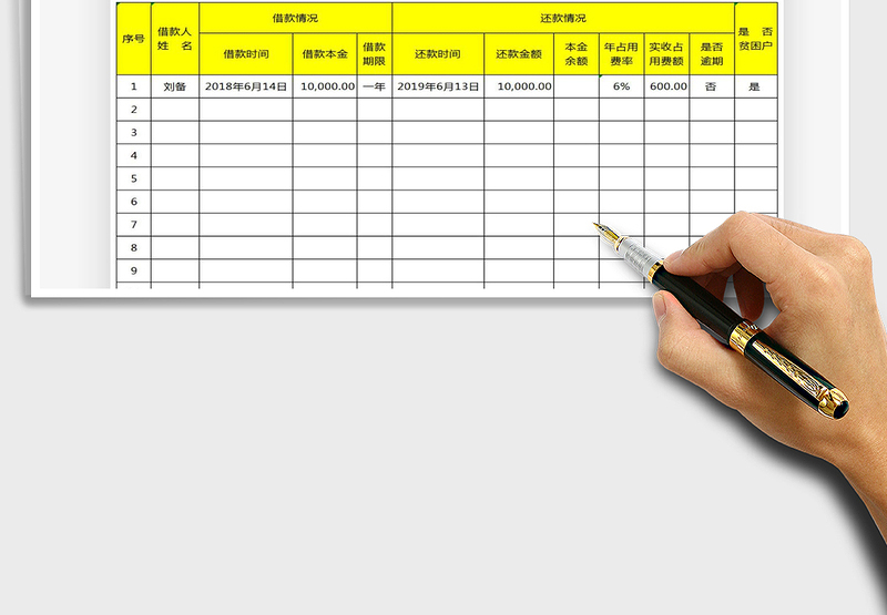 2025年互助资金协会还款情况统计表