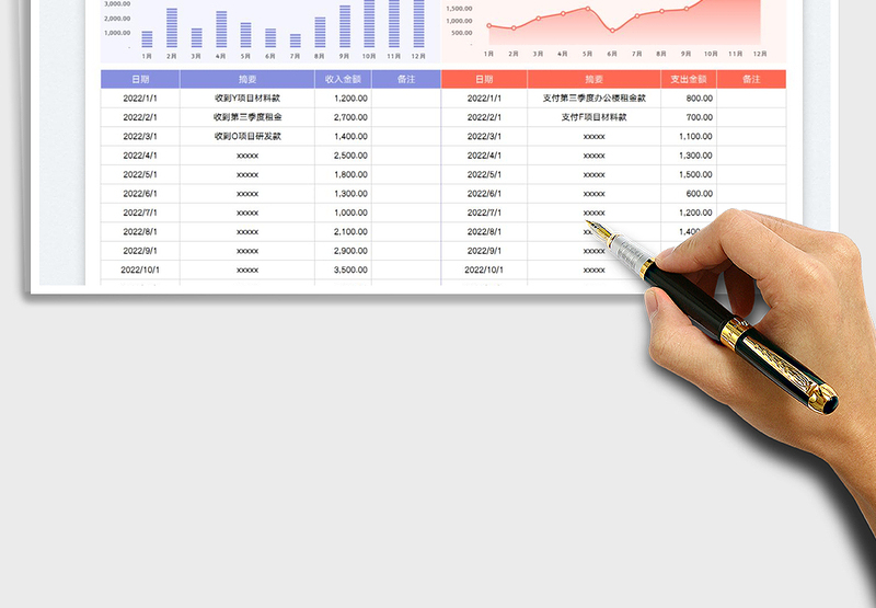 2025财务收支表免费下载