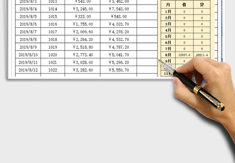 2025年收支明细账-统计表