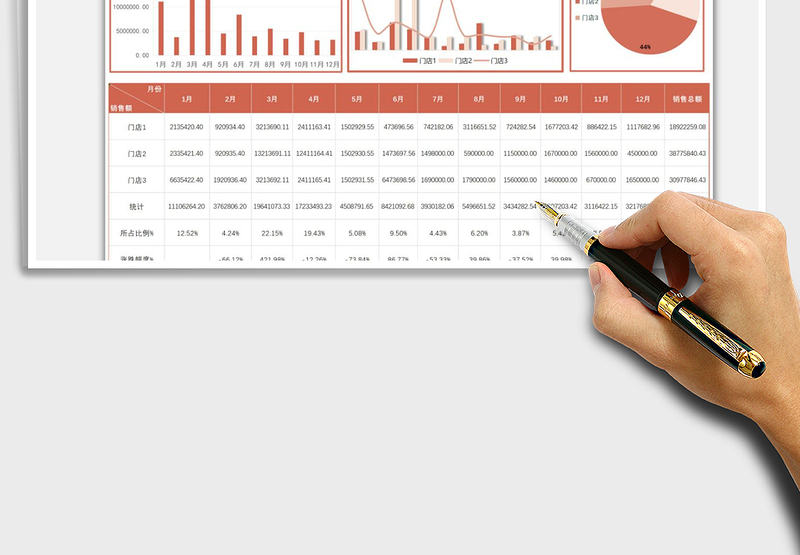 2025销售统计报表-图表免费下载