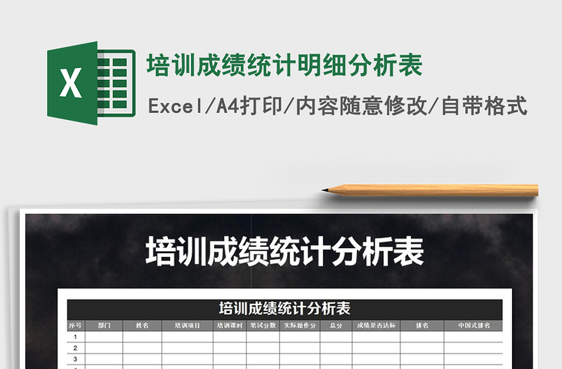 2025年培训成绩统计明细分析表