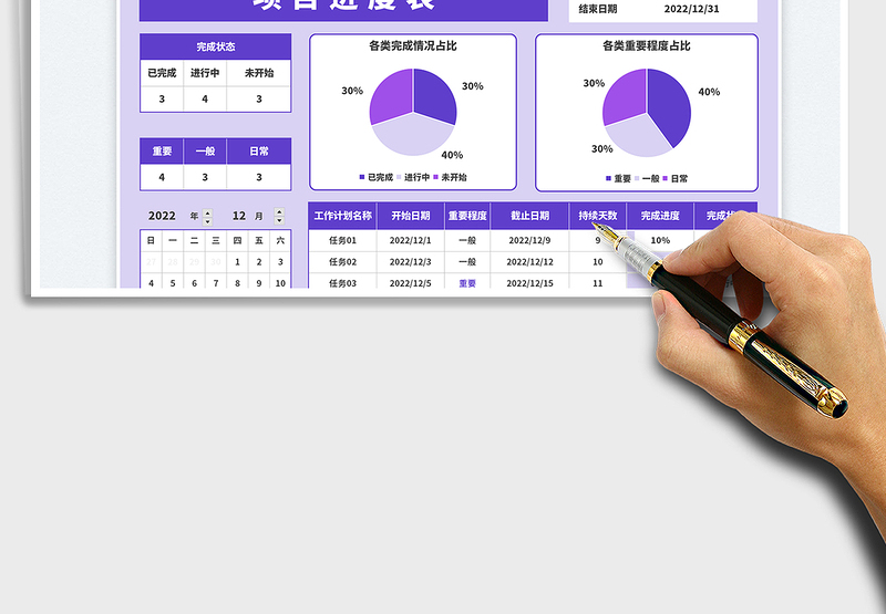 2025项目进度表免费下载