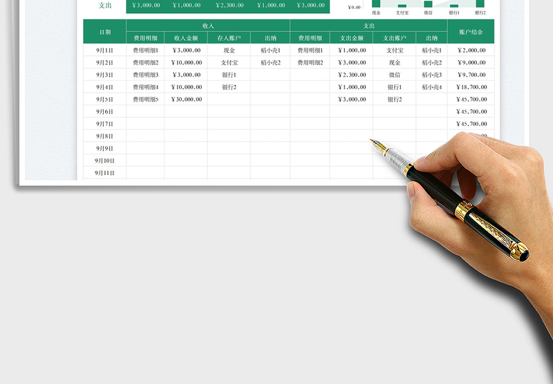 2025财务出纳表免费下载