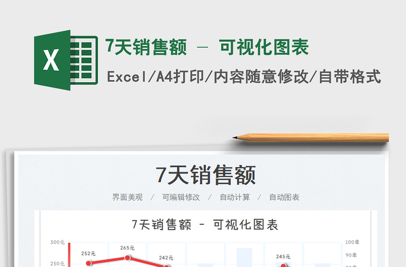 20257天销售额 - 可视化图表免费下载