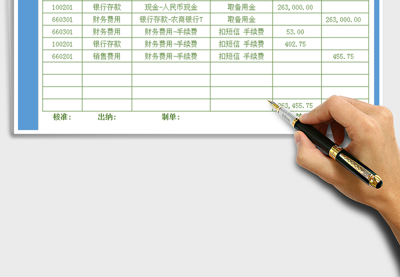 2025年记账凭证收据单
