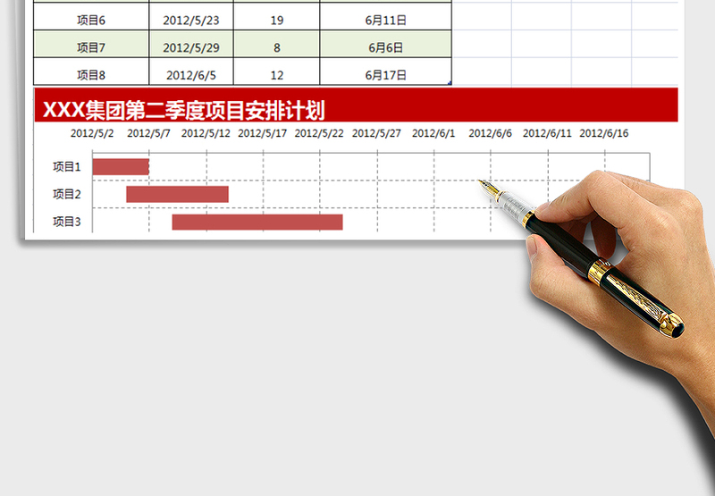 2025年项目进度安排计划图-（甘特图）