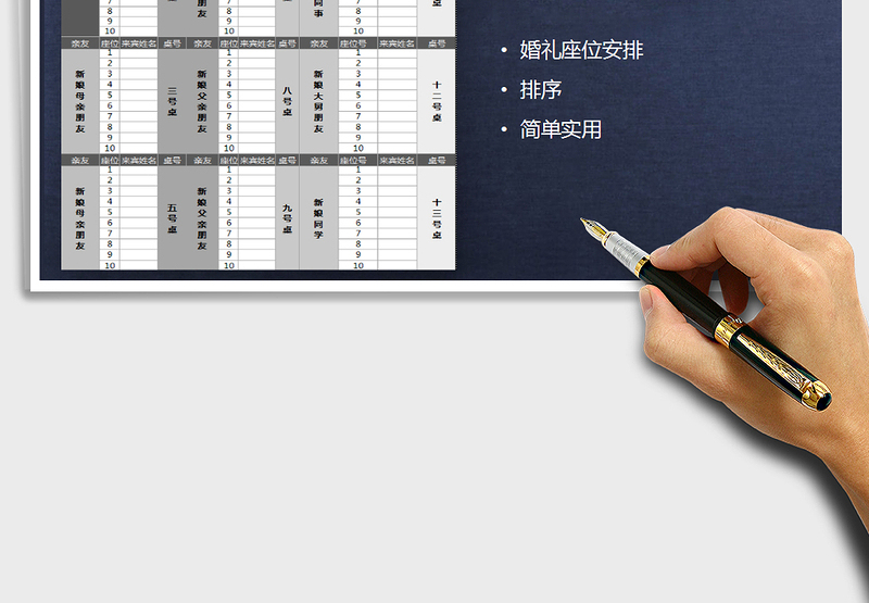 2025年婚宴座位安排表