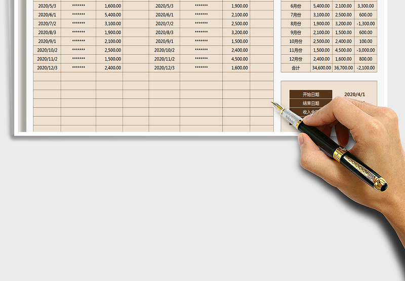 2025年家庭收支管理明细表