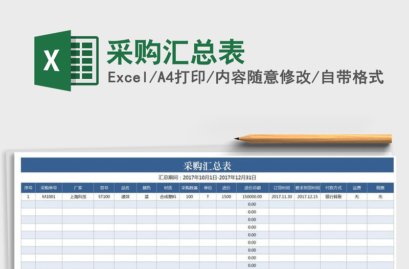 2025年采购汇总表