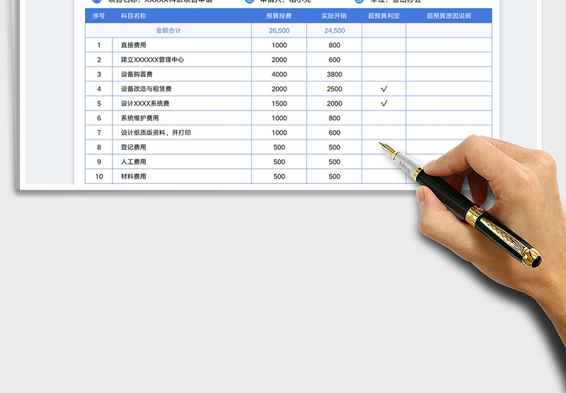 2025课题预算经费管理表免费下载