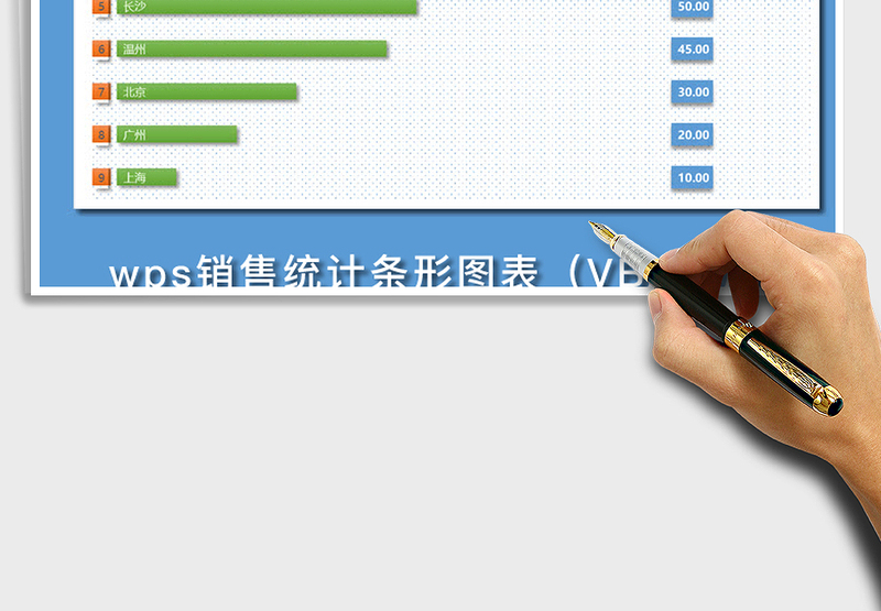 2025wps销售统计条形图表免费下载