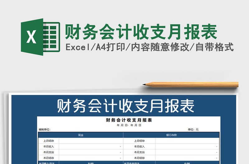 2025年财务会计收支月报表