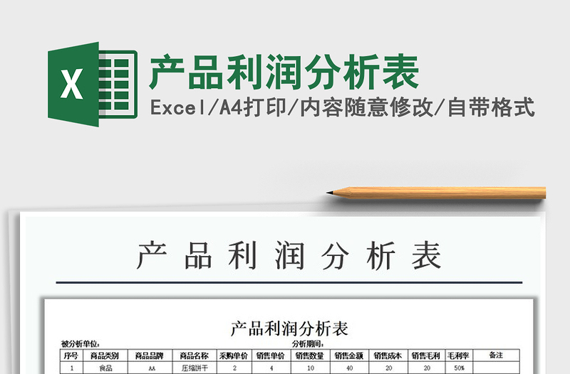 2025年产品利润分析表