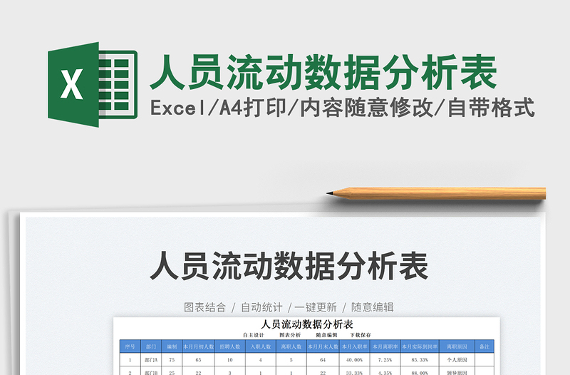 2025人员流动数据分析表免费下载