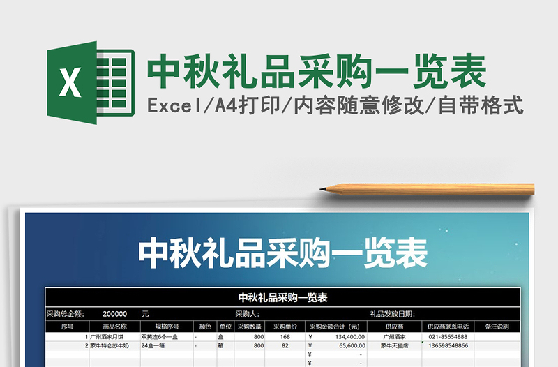 2025年中秋礼品采购一览表