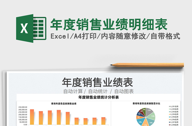 2025年度销售业绩明细表免费下载