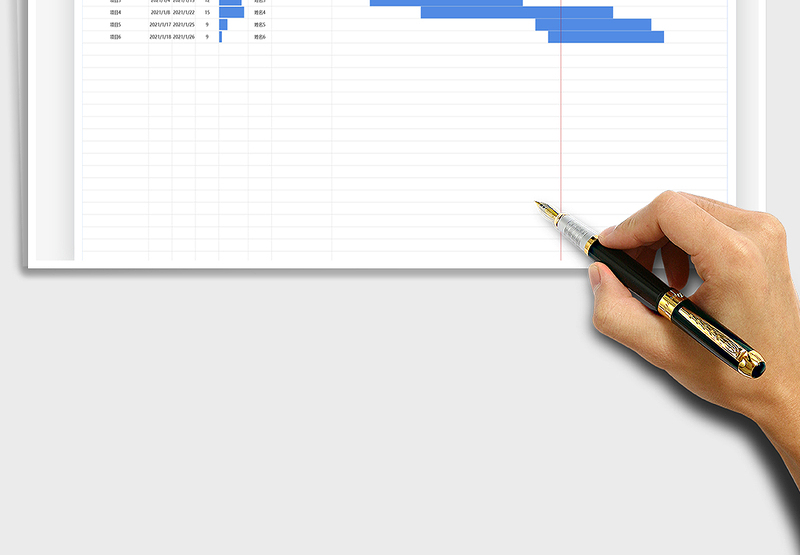 2025年营销项目进度表-甘特图显示