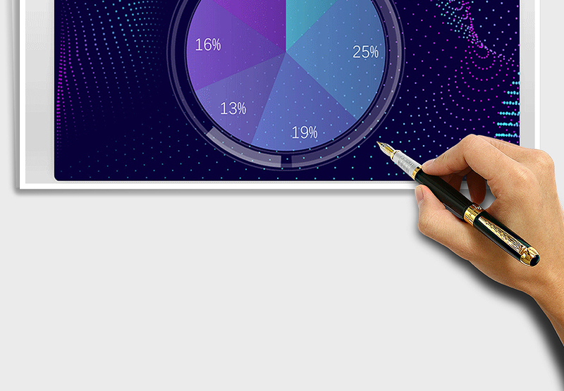 2025年紫蓝科技系列图表之饼形图免费下载