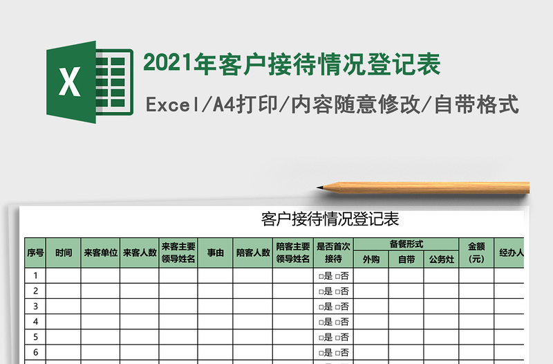 2025年客户接待情况登记表
