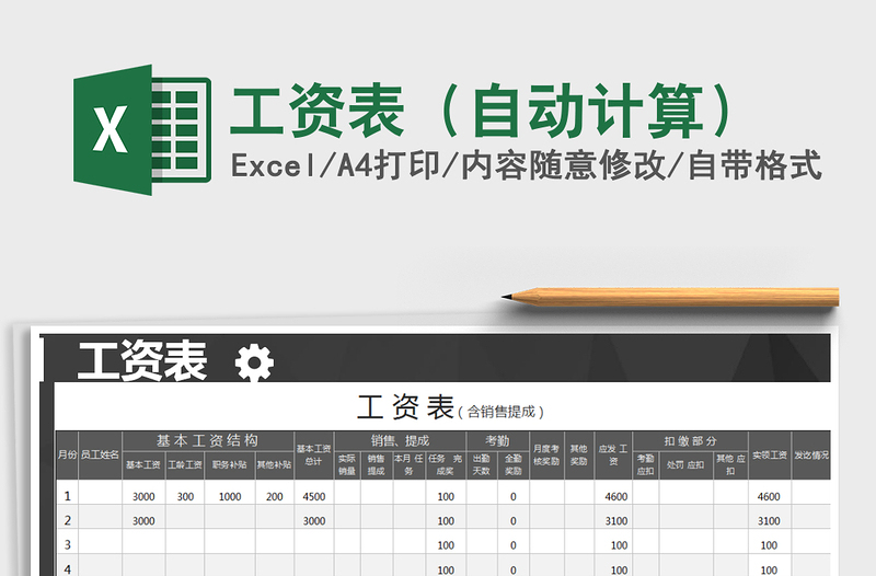 2025工资表（自动计算）免费下载